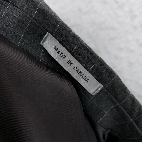 Ralph Lauren Lord & Taylor Gray Pinstripe Blazer Jacket Estimated Size 42 R - Picture 7 of 7